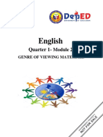 English7 Q1 M2 Gennre of Viewing Materials