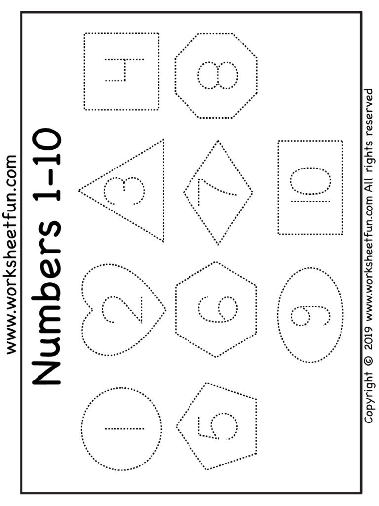 Numbers Tracing Worksheet | PDF