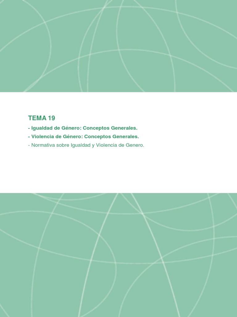 Igualdad y Violencia de Género: Normativa y Conceptos | PDF | Estudios ...