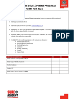GDP Application Form