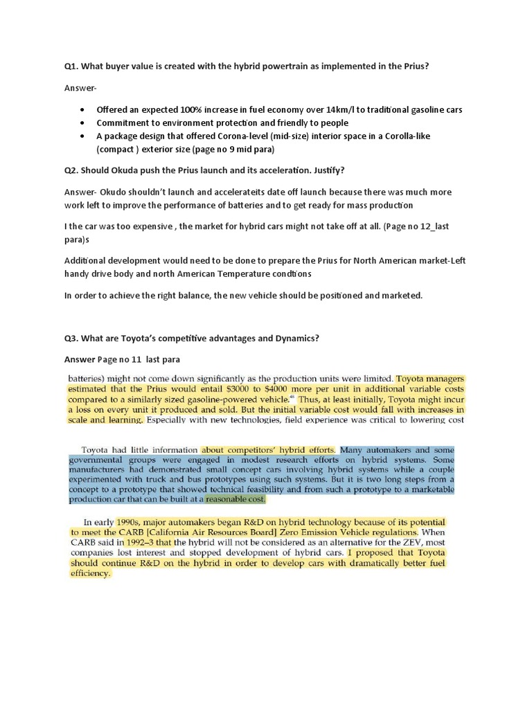 Toyota Answers | PDF
