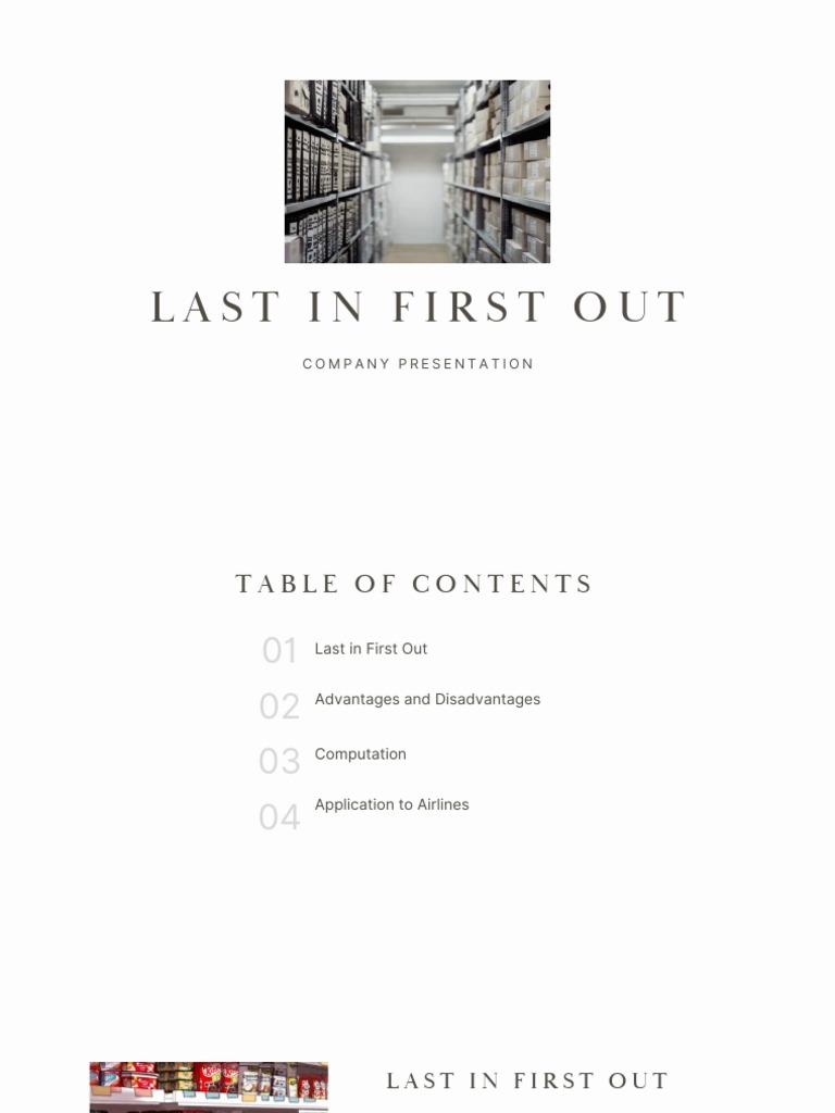 Last in First Out | PDF