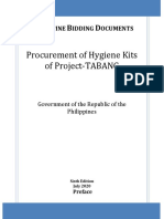 Procurement of Hygiene Kits of Project-TABANG