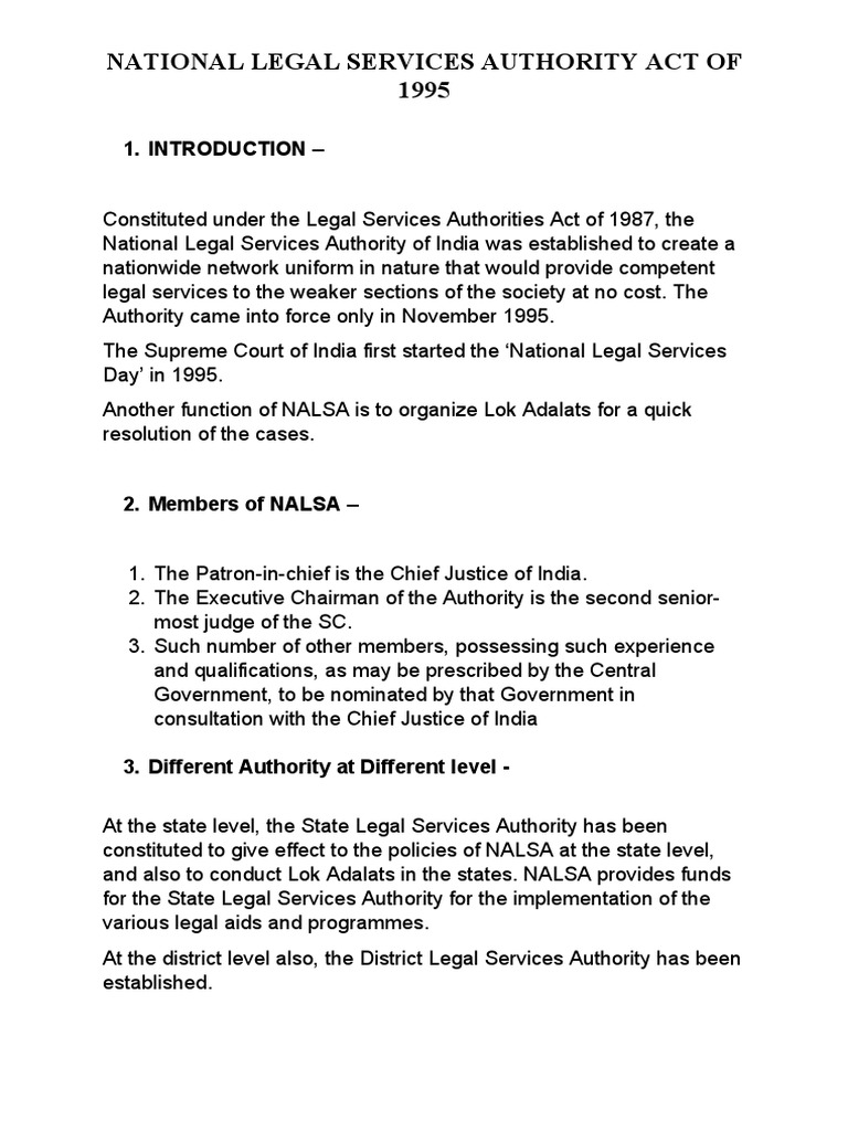 NALSA Rules 1995 Download Free PDF Legal Aid U S State