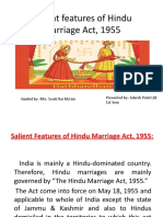 Salient features of Hindu Marriage Act 1955