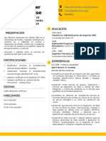 CV Jefe de Operaciones Taller