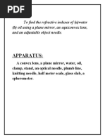 Class 12 Investigatory Project | PDF | Refraction | Refractive Index
