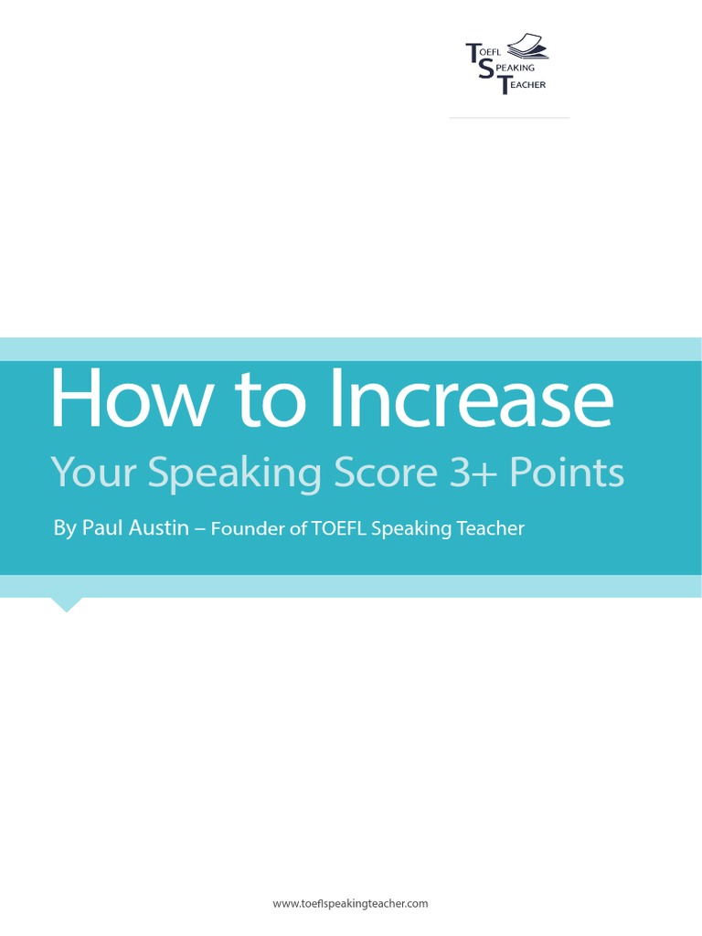 Boost TOEFL Speaking Score by 3+ Points | PDF | Test Of English As A ...