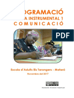 Programació Etapa Instrumental 1 Comunicació