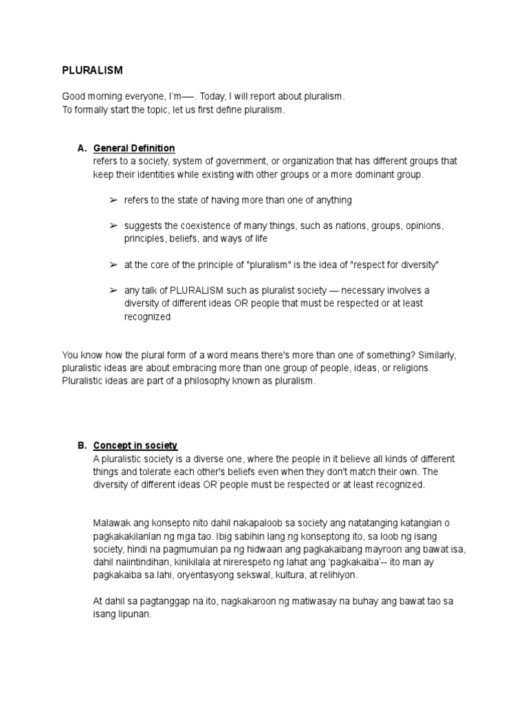 PLURALISM | PDF