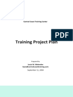 Sample Training Project Plan Template (AutoRecovered)