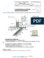 Devoir de Synthèse N°1 - Technologie - Poste automatique de cambrage de pièce en tôle d’acier  - 1ère AS  (2013-2014) Mr Chokri Messaoud