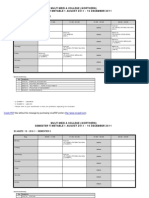 Jadual Pelajar 1 Aug '11 - 16 Dec '11