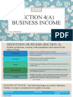 Section 4 (A) Business Income