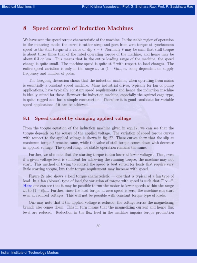 8 Speed Control Method of Induction Moto | PDF | Inductance | Power ...