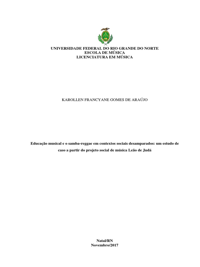 Educacao Musical e o Samba Reggae em Con | PDF | Sociologia | Pensamento