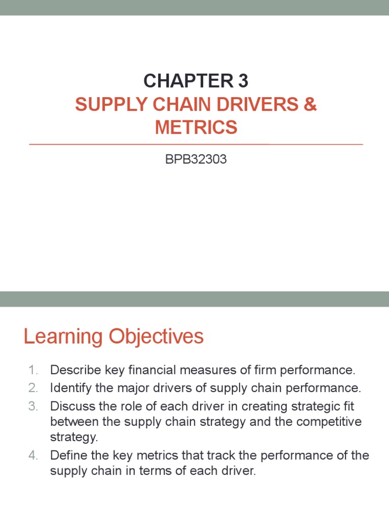 Chapter3 Supplychaindriversametrics | PDF | Inventory | Supply Chain