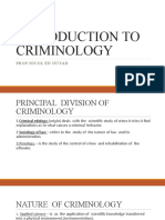 Introduction To Criminology 1