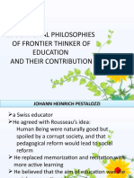Educational Philosophies of Frontier Thinkers of Education