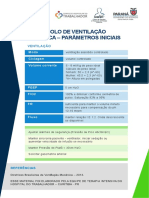 Protocolo de Ventilação Mecânica - Parâmetros Iniciais