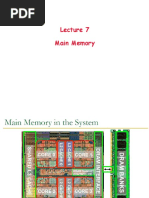 Lecture 7 Main Memory