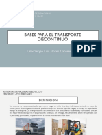 Bases para El Transporte Discontinuo: Auxiliatura de Maquinas de Elevacion Y Transporte - Mec 3340 Clase 1