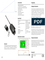 Fisa Tehnica Set Radiocomanda 1 Canal AJ-84-1 Cod Saritor 100 Utilizatori 200 M