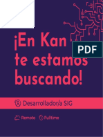 ¡En Kan Te Estamos Buscando!: Desarrollador/a SIG