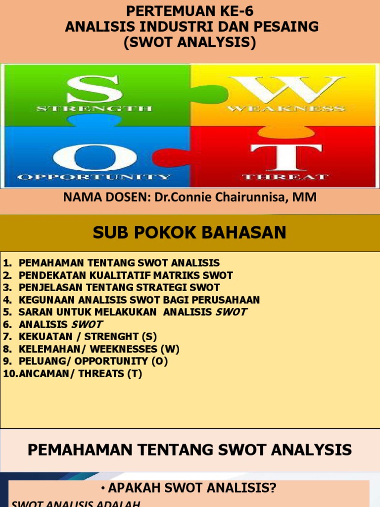 Analisis SWOT untuk Usaha Makanan | PDF | Bisnis | Pengelolaan Keuangan ...