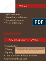 The USA Values