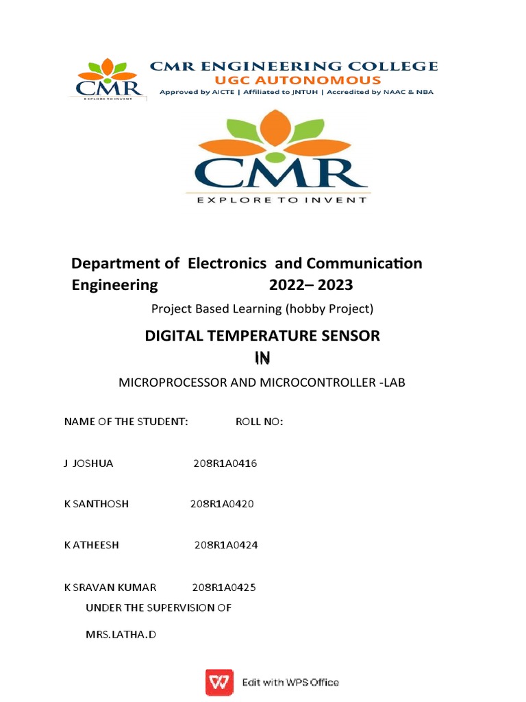 MPMC2 Project PDF Analog To Digital Converter Microcontroller