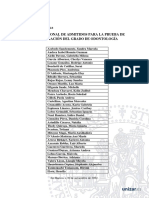 Lista Provisional Admitidos Prueba Odontologia