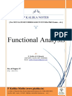 P Kalika Functional Analysis Notes
