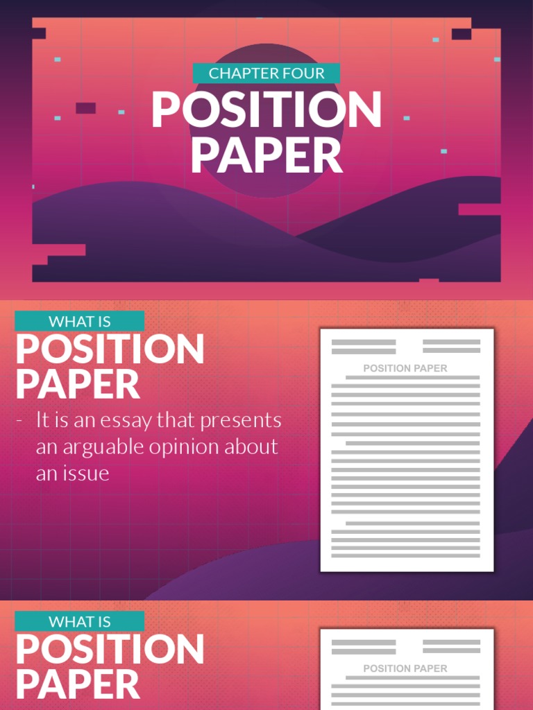 Position Paper: Chapter Four | PDF | Evidence | Essays