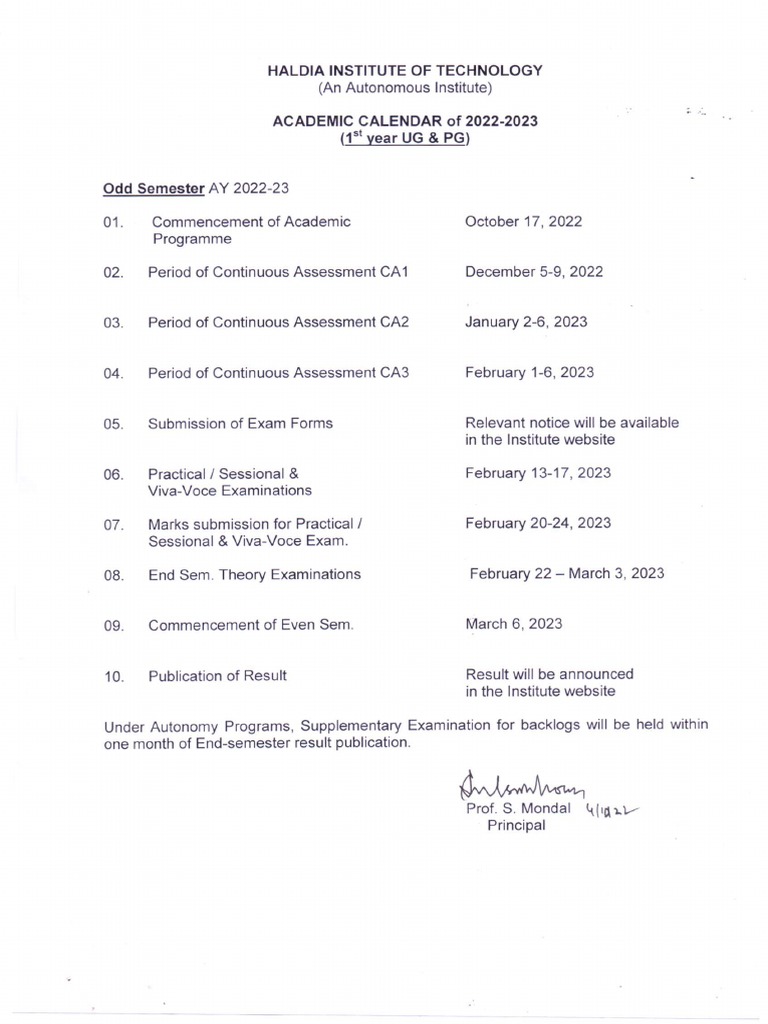 Academic Calendar 22 23 PDF
