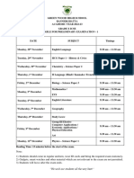 Grade 10 Timetable For Preliminary Examination - 1