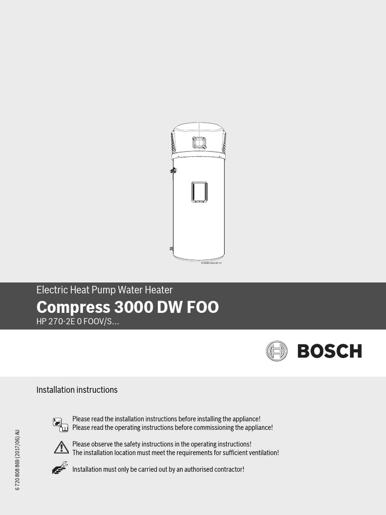Compress 3000 Hot Water Heat Pump | PDF | Water Heating | Heat Pump