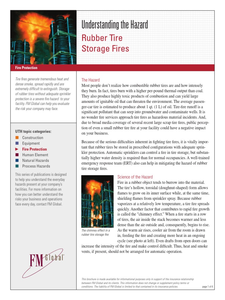 Understanding The Hazard Rubber Tire Storage Fires PDF Fire