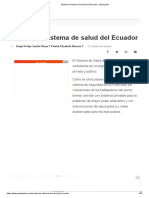 Modelo de Sistema de Salud Del Ecuador - Gestiopolis