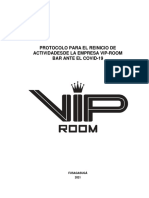 Protocolo de Bioseguridad VIP ROOM