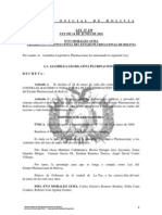 Ley 139 Se Declara Al 24 de Mayo "Dia Nacional Contra El Racismo y Toda Forma de Discriminacion