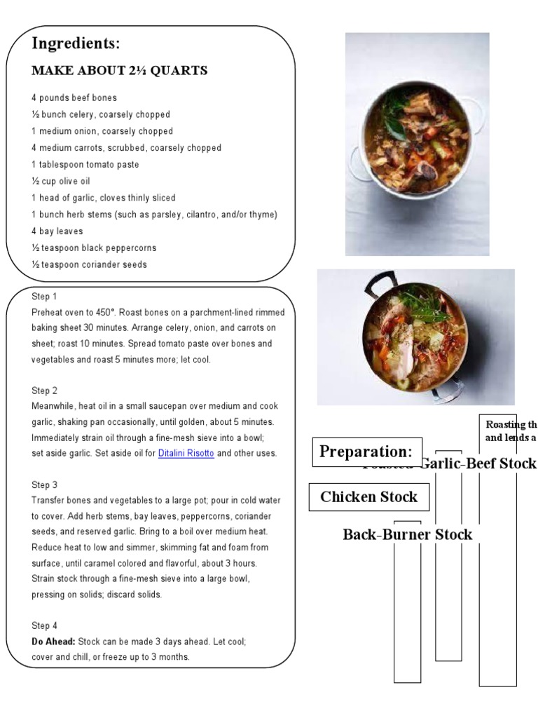 Homemade Stocks, Sauces, and Soups Guide | PDF