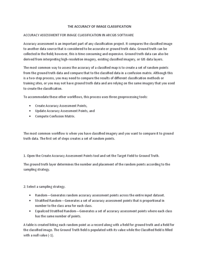 Image Classification Accuracy Assessment | PDF | Geographic Information ...