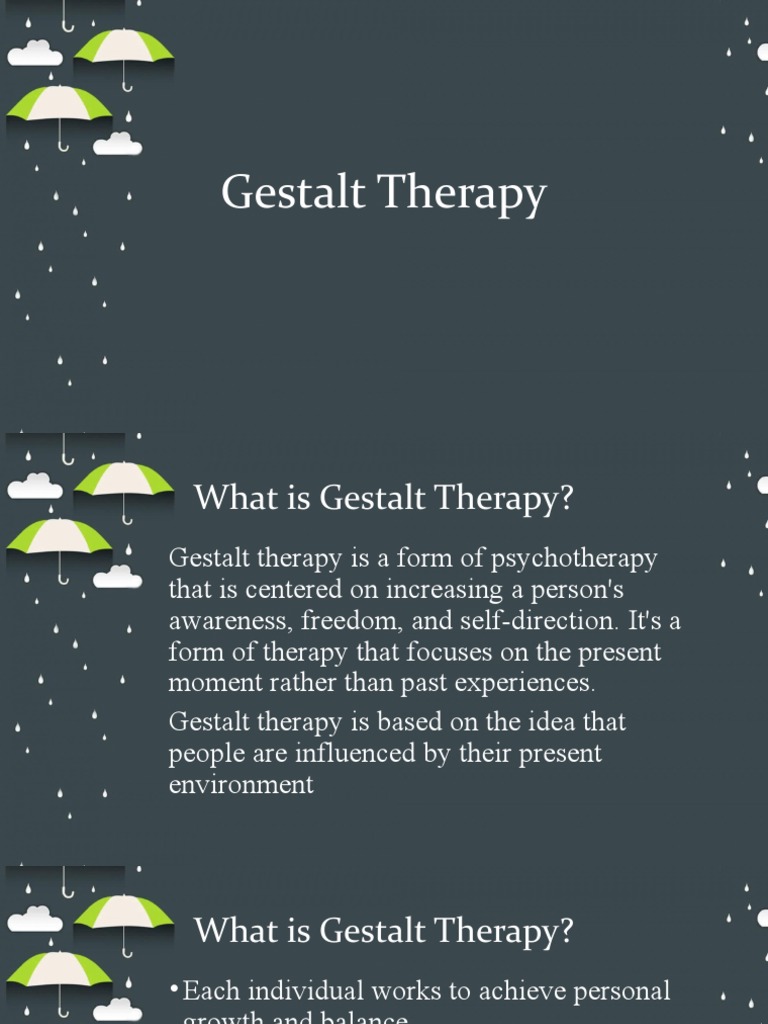 Gestalt Therapy PDF Psychotherapy Gestalt Therapy
