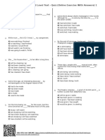 Mixed Tenses Advanced Level Test - Quiz (Online Exercise With Answers) 1