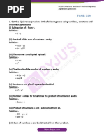 NCERT Solutions For Class 7 Maths Chapter 12 Algebraic Expressions