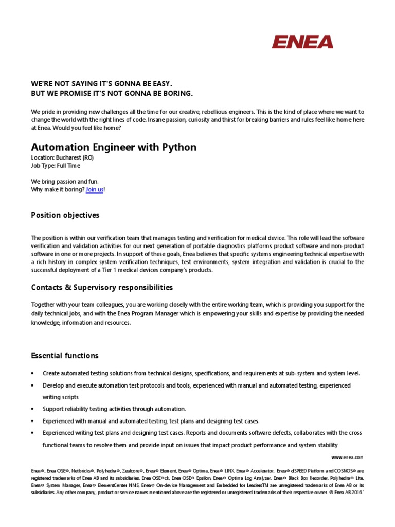 Automation engineer with python pdf automation embedded system