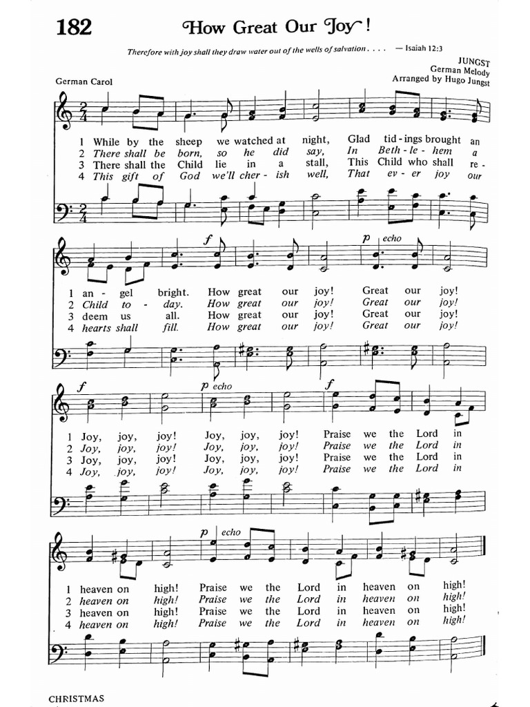 Lyrics For How Great Our Joy