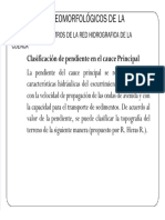 Parámetros Geomorfológicos de La Cuenca:: Clasificación de Pendiente en El Cauce Principal