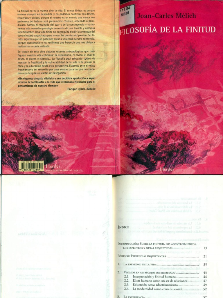 F. de La Finitud Primera Parte | PDF